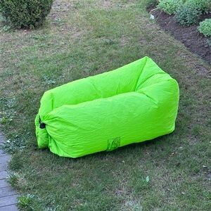 Inflatable Lounger in Bright Lime Green